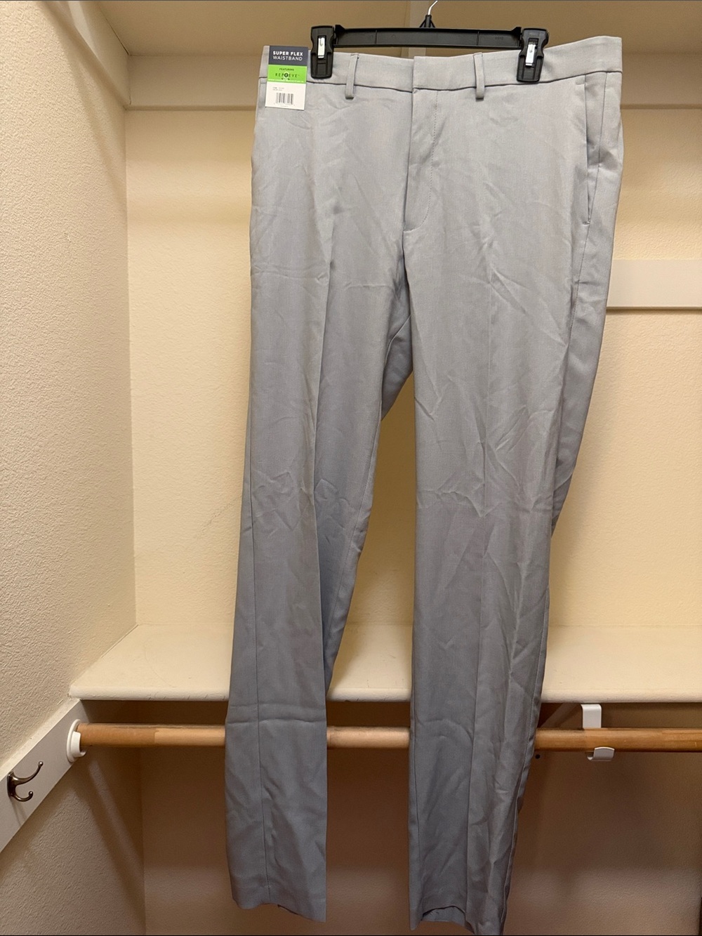 Kenneth Cole Men's Light Gray Dress Pants